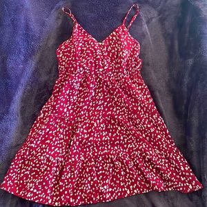 Summer dress with adjustable spaghetti straps
